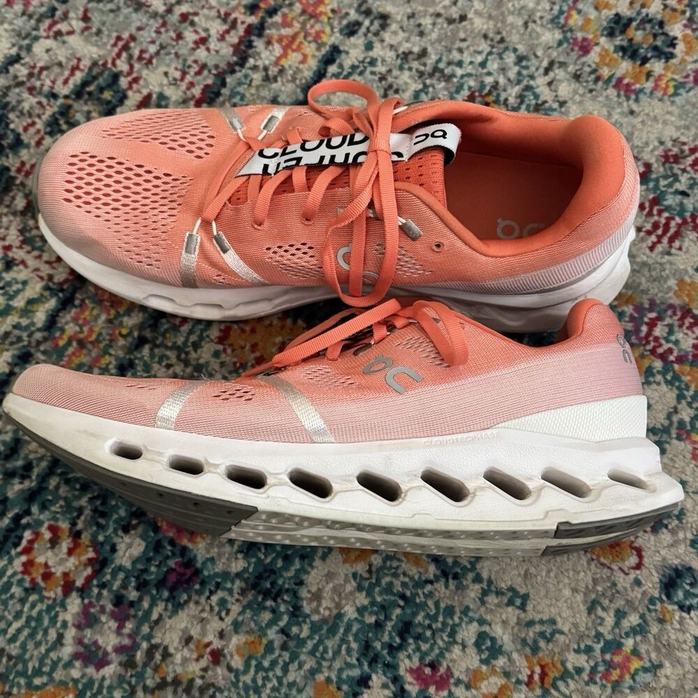 On Running Cloudsurfer Shoes Flame/White Men’s Size 12M